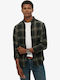 Lumberjack Long Sleeve Cotton Shirt in Regular Fit Checked Green
