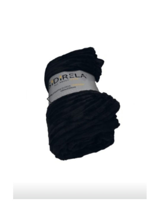 Sidirela Cocoon Blanket Fleece Double 200x220cm Black E-0969