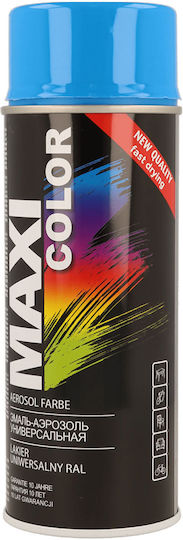 Maxicolor Спрей Боядисване Висока температура с Металик Ефект Небесносин RAL5015 400мл