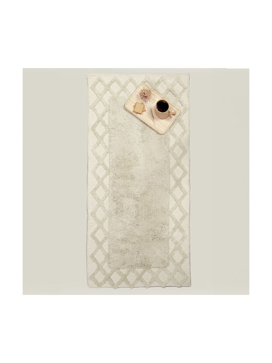 Nima Linea Χαλί Ορθογώνιο Βαμβακερό Μπεζ 60x130cm