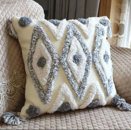Natural Home Sofa-Kissen Grau 45x45cm