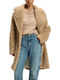 Women's Beige Coat Teddy