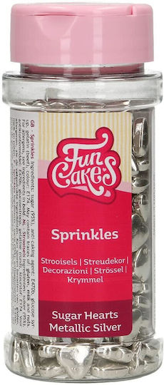 Fun Cakes Διακοσμητικά Κας Κας Ασημί 80gr