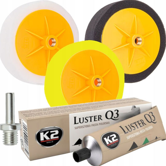 K2 Luster Q3 Polishing Paste + 1500mm Foam Pads Paint Polishing
