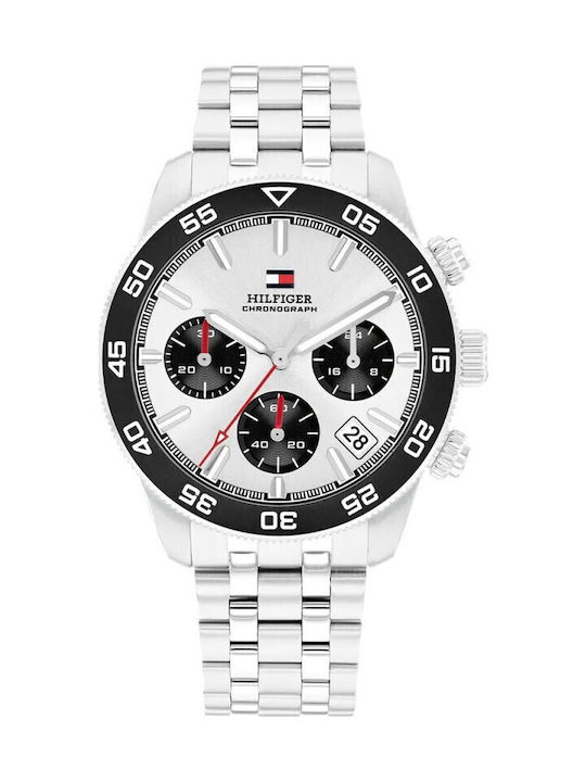 Tommy Hilfiger Ανδρικό Ρολόι Μπαταρίας με Ασημί...