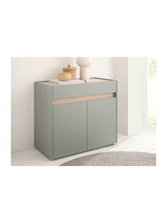 Μπουφές Elbsori 110 mit Schubladen Oak, Green 40x70x80cm