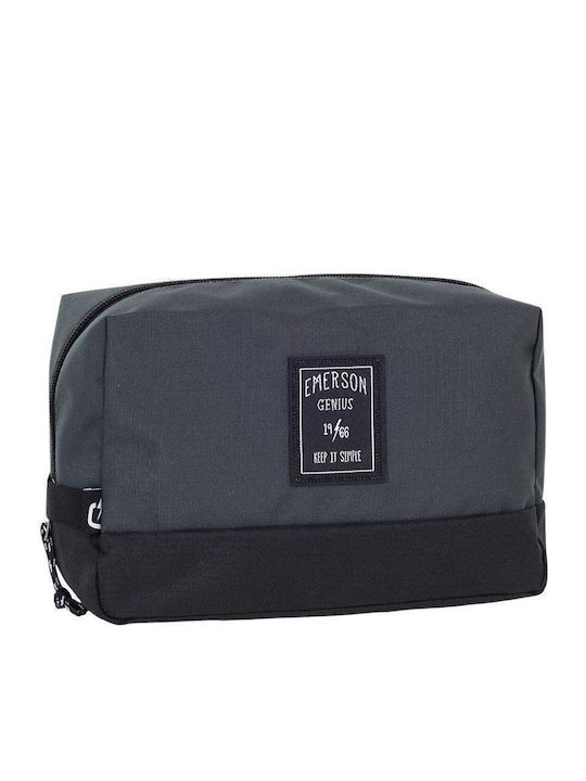Be0016-ebony Emerson Cosmetic Case Ebony Color