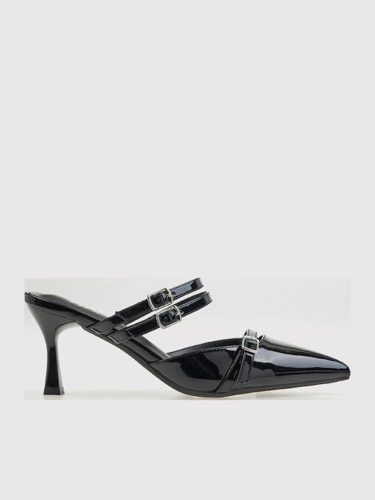 Verde Verde Damen Pantoletten aus Lackleder mit...