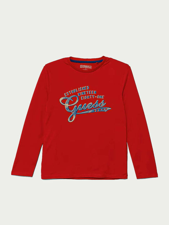 Guess Kids Long-Sleeved Red Blouse