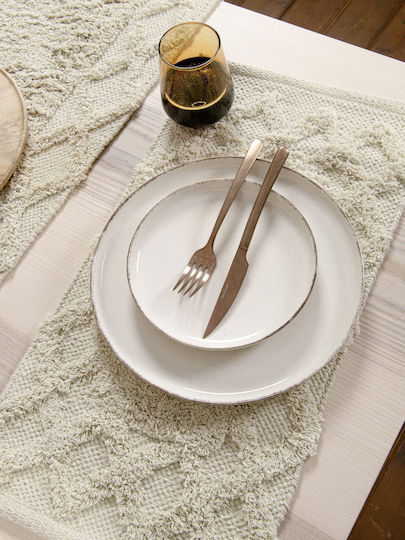 Nima Linea Platzdeckchen Stoff Beige 50x30cm 1Stück