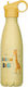 Maestro Stainless Steel Plastic Thermos Bottle 400ml Children Yellow Giraffe with Straw