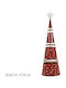 Weihnachtsdekoration Baum Kegel 73cm Rot