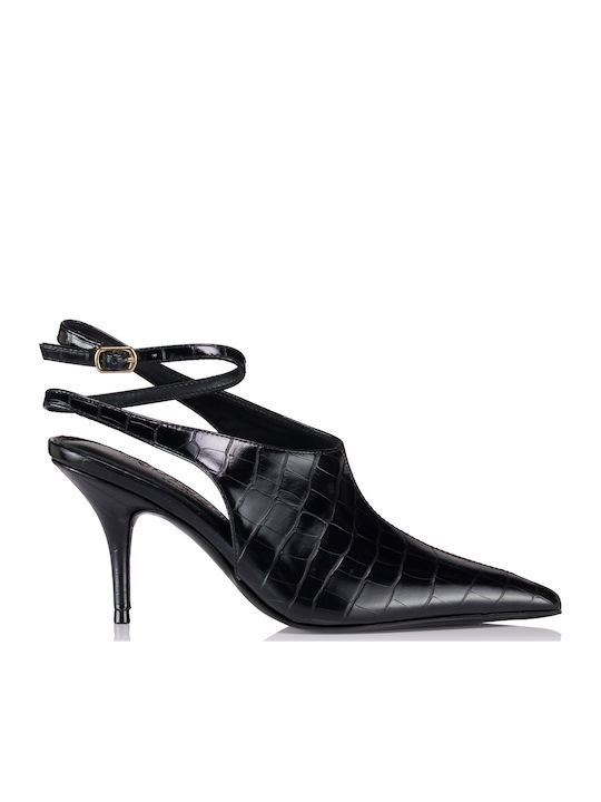 Pumps mit Riemchen Schwarz