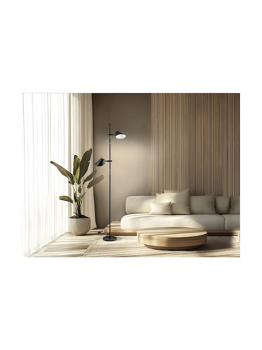 Esino LED Floor Lamp H184xW48cm. with Adjustable White Light 1800lm Black