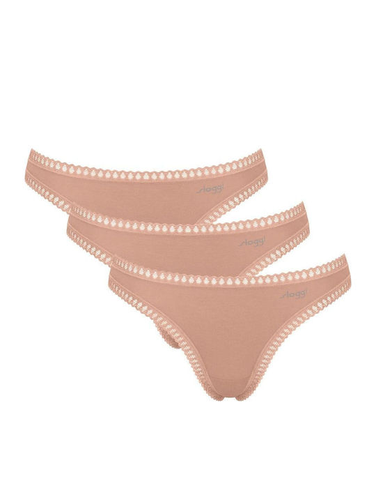 Sloggi Βαμβακερά Damen Zeichenfolge 3Pack Choco...