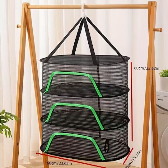 Drying Basket 3 Shelves – Black Zipper Dryer