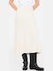 Leder Midi Rock White