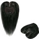 Topper Toupee De Păr Pentru Femei Păr Uman Full Lace Cusut Transparent Negru 10 Inch