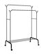 Uncle George Wheeled Floor Garment Rack made of Metal Black 110x55x150cm