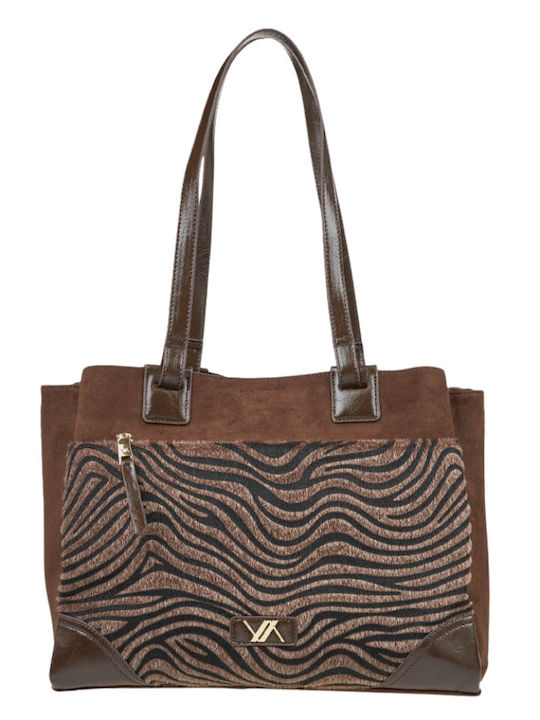 Set Women's Shoulder Bag Suede Taupe