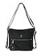 Damen Schultertasche Schwarz Set