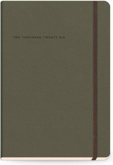 The Writing Fields Daily Agendas 2026 Cappuccino 16.6x23.8cm