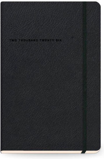 The Writing Fields Softline Daily Diary 13.8x20.4 Black 20.02003 2026