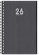 Daily Diary Spiral 2026 Eco 14x21cm Anthracite