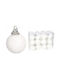 Ornament suspendat Glob Alb 3buc Set 24buc