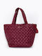 Women's Bag Shopper Shoulder Burgundy