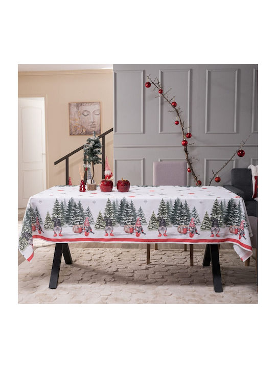Teoran Weihnachtlich Tischtuch Stoff Mehrfarbig L180xB140cm.