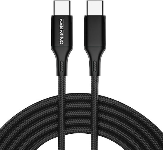 Oniverse USB 2.0 Cable USB-C male - USB-C Μαύρο 3m