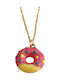 Kalliopi Silver Necklace from Gold Plated Steel Red
