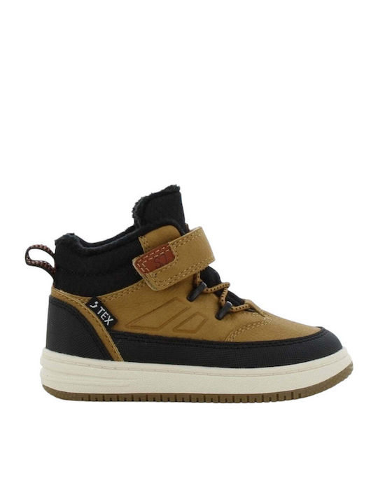 Anatomical Kids Boots with Velcro Tabac Brown