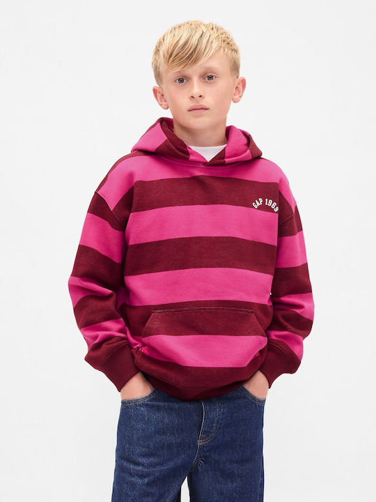 Kids Sweatshirt with Hood and Pockets Bright Fuchsia