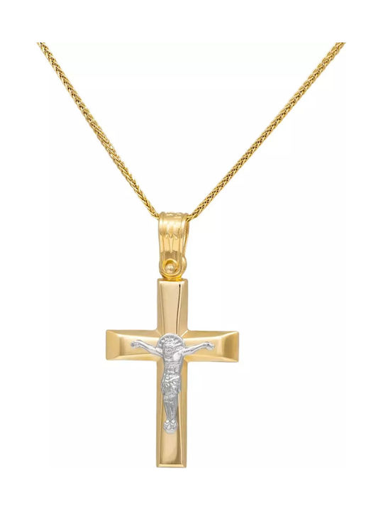 Gold Cross 14K Double Sided