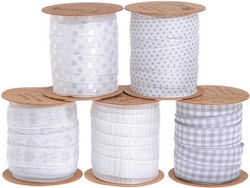 Κορδέλες Λευκές Mix 1cm X 3m 20τεμ
