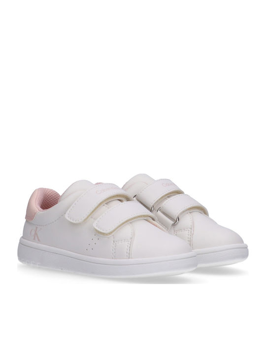 Kinder Sneakers mit Klettverschluss Ecru
