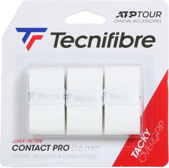 Tecnifibre Pro Contact Overgrip Λευκά 3τμχ
