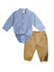 Kinder-Set mit Hose Winter 2Stück Blue-beige