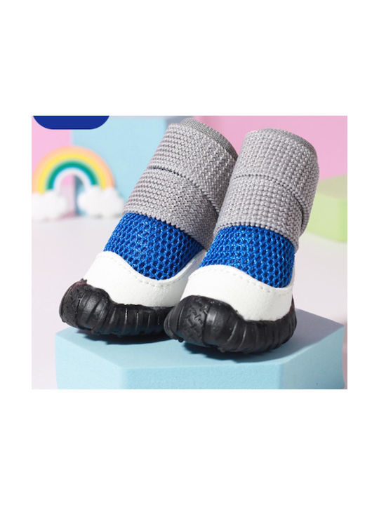 Dog Shoes Anti-Slip Blue Length 3.2cm Width 2.4...