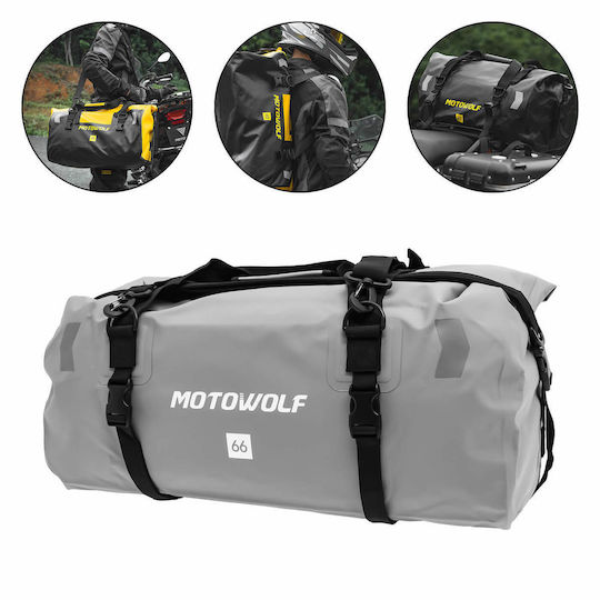 Motowolf MDL0717 Waterproof Motorcycle Tail Bag 66L Gray