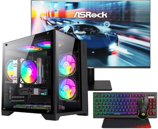 Vengeance Apex-V38 Настолен Компютър (Athlon-3000G/16GB DDR4/512GB SSD/Без Операционна Система) и Монитор ASRock CL25FFA IPS Gaming 24.5″