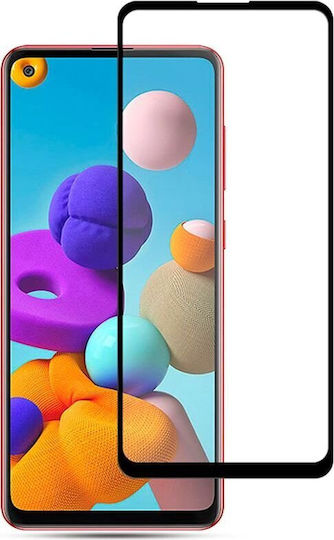 iLike 2.5D Adeziv complet Tempered Glass Negru (Galaxy A21s)