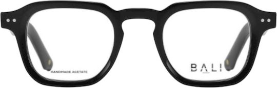 Bali River 24930 C1 Unisex Acetat Brillengestelle Quadrat Schwarz
