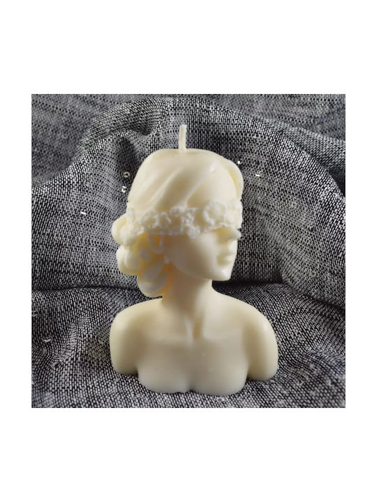 Woman's Statue Candle Closed Eyes Spa