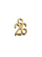 2026 Small Metal Hanging Lucky Charm 11x13mm Gold