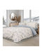 Nima Set Cearșafuri King Size Flanel 265x280cm. High Up Beige, Blue 4buc