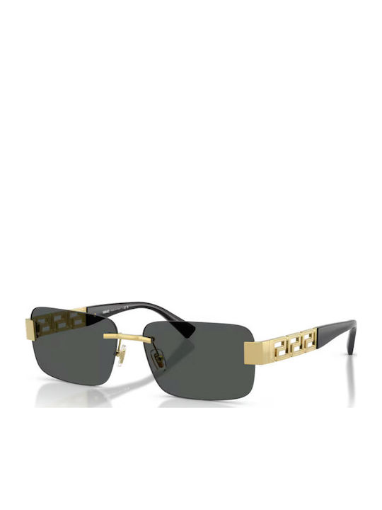 Versace Unisex Γυαλιά Ηλίου με Χρυσό Μεταλλικό Σκελετό και Γκρι Φακό VE2298 100287