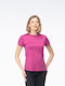 Women's Athletic T-shirt Fast Drying with Sheer Purple